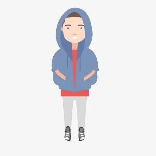 卡通穿连帽衫的人物设计