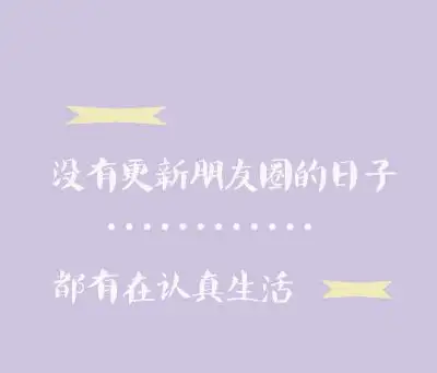 没有更新朋友圈的日子都有在认真生活