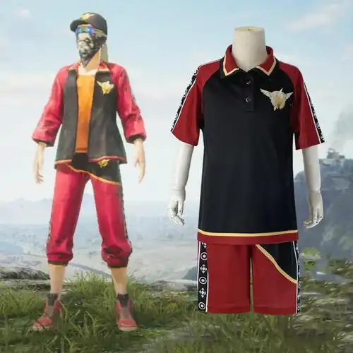 赛瑟达和平精英cos服s1身法裤裤子s1战斗服套装短袖和平精英巡查员