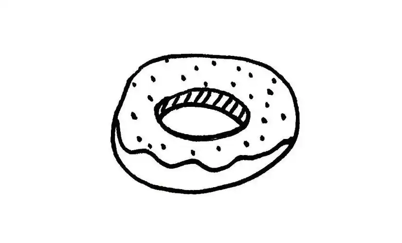 画法步骤甜甜圈简笔画彩色可爱_甜甜圈简笔画画法步骤图片这是一组