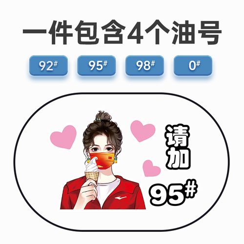 汽车油箱盖贴纸搞笑车贴加油盖贴959298可爱创意卡通防水网红头像