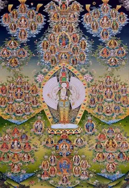 《108尊观世音菩萨》创作时间14年 卡桑大师再者,最早的唐卡画师据信