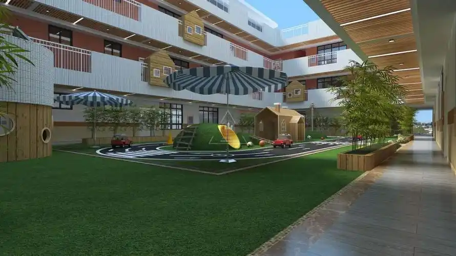 中山绿贝儿幼儿园户外中庭设计效果图