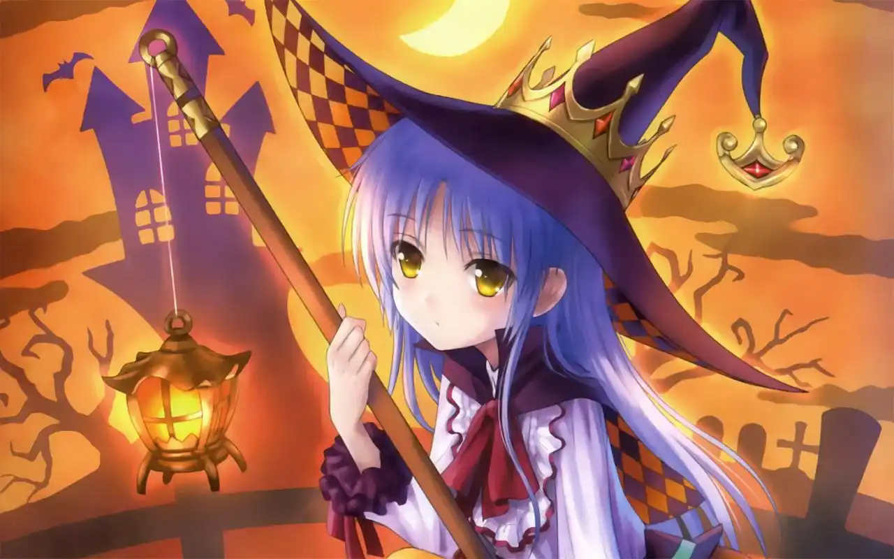 小清新二次元极品软妹子万圣节精美高清桌面壁纸(二)