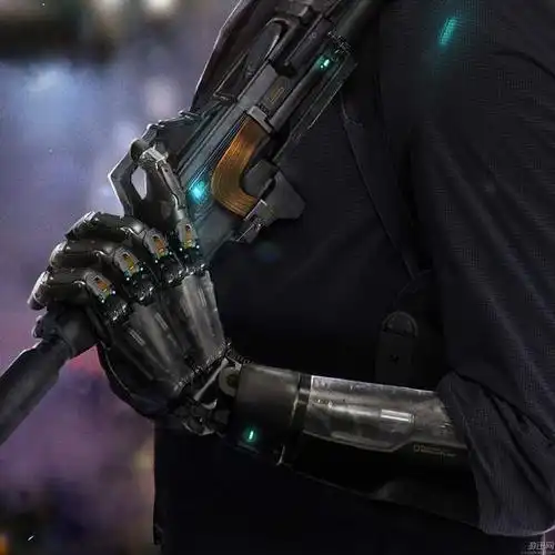 但从质量上看,这个经过机械化义肢改造的"赛博朋克版"杰洛特,在人物