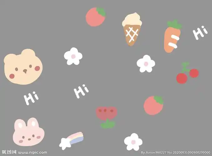 卡通动物小碎花