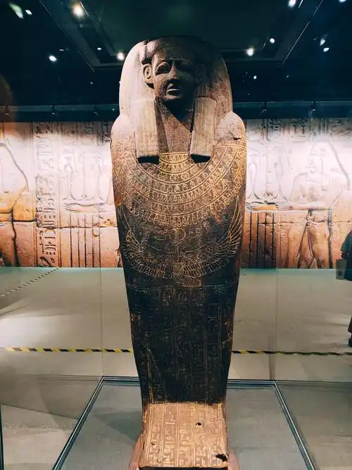 展览现场 木乃伊棺盖