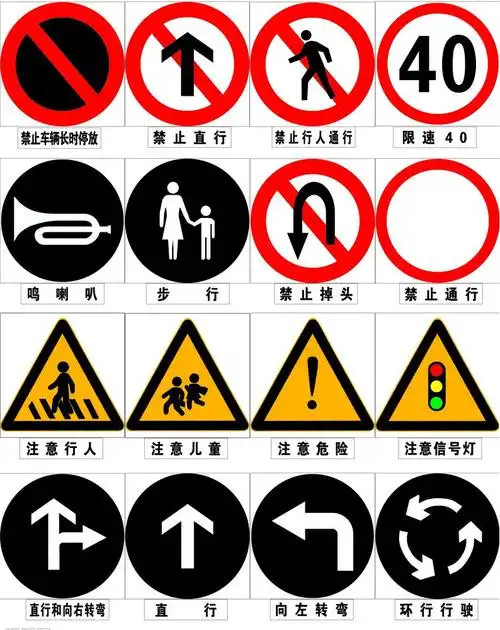 同学们一起来认识交通标志