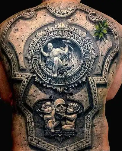 大师级男生满背纹身图案6