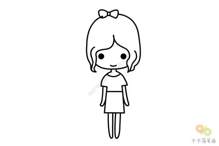 可爱的小姐姐简笔画女孩简笔画