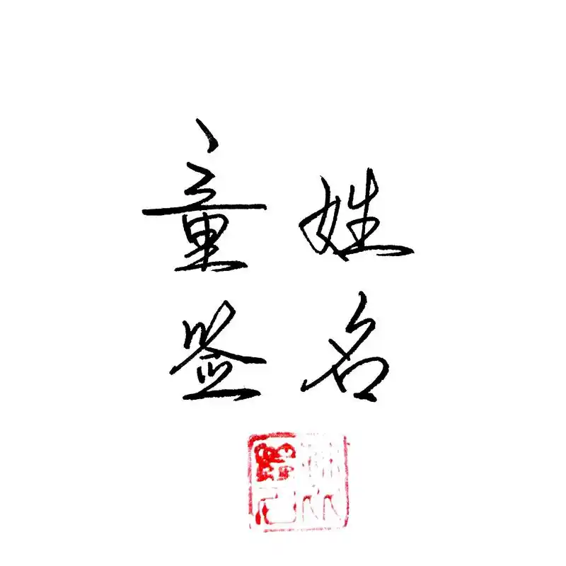 童姓签名写法参考#签名设计 #艺术签名设计 #个性签名 #童 - 抖音