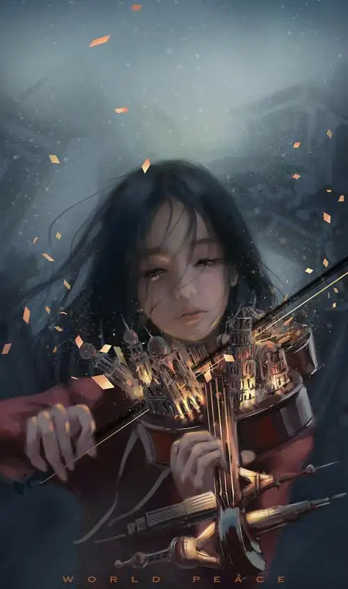 wlop·鬼刀临摹小提琴