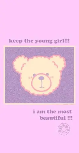 手机壁纸,可爱紫色小熊手机屏保