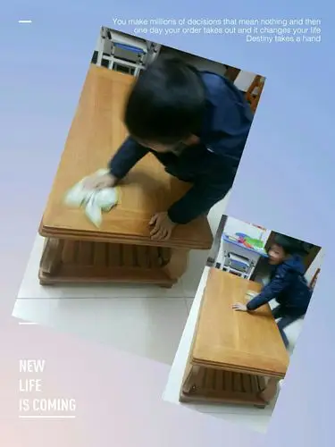 一(三)班行为作业之擦桌子篇