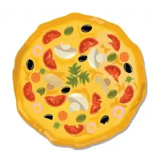 手绘卡通披萨装饰素材