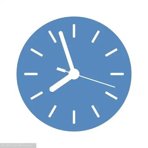 蓝色圆圈中的时钟图标