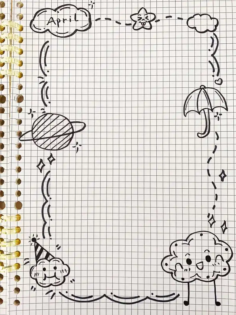 ins风手帐边框素材|可爱简笔画.#ins风 #手帐日常 # - 抖音