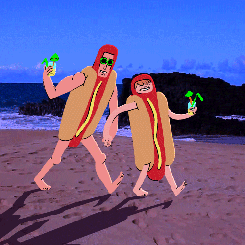 a tribute to brooke and deyo, who wore glorious matching hotdog