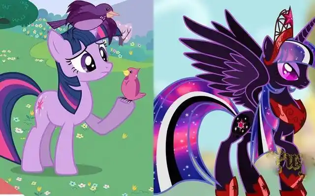 小马宝莉黑暗系的小马紫悦很酷大爱黑化的柔柔