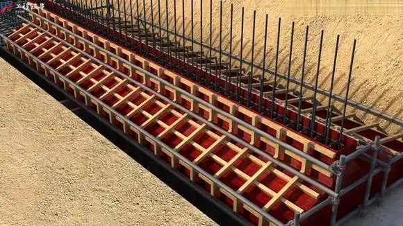 道路工程现浇钢筋砼挡土墙施工动画-vlog视频-搜狐视频