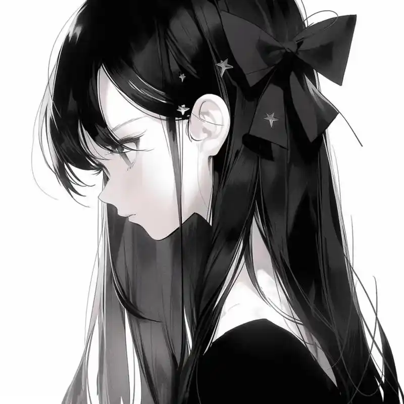 黑白女头 | 黑白动漫高冷女生头像  #头像