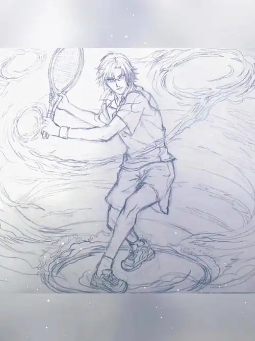 手绘临摹绘画网球王子手冢国光