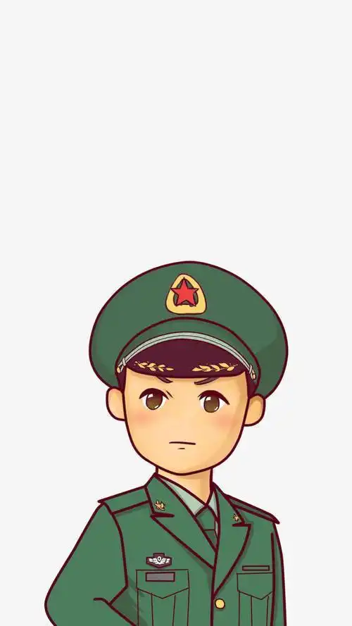 军装卡通人物简笔画 简笔画图片大全-普车都