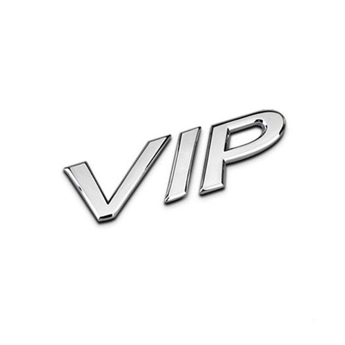 5尾标后窗侧标金属贴标排量标汽车装饰2.5标志 vip车标分体银色