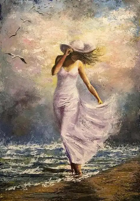 少女油画名画少女著名油画