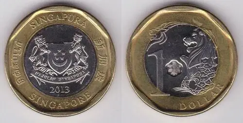 新咖坡1969年生产的一元硬币现值多少