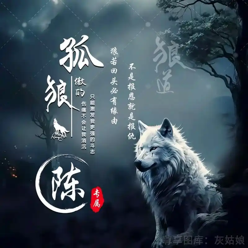放下执念做个孤狼,狼款头像喜欢的拿去#专属姓氏头像 #头像制 - 抖音