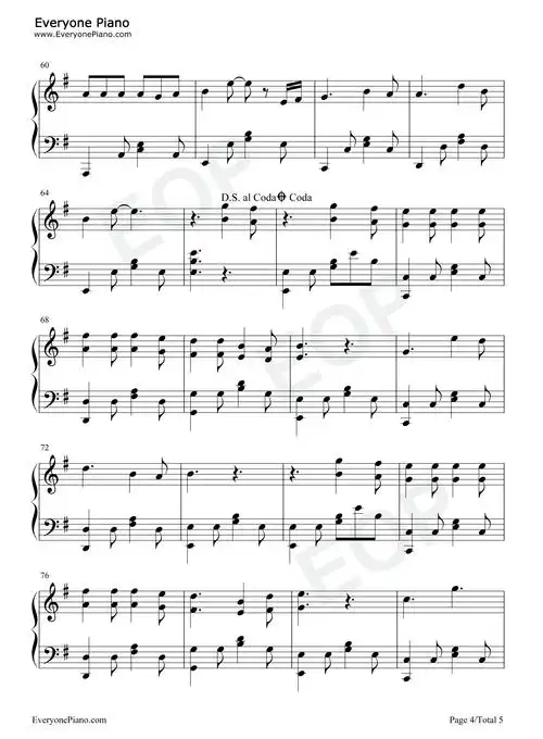 笨小孩-刘德华五线谱预览4