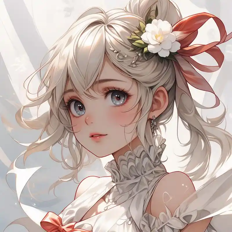 93甜美仙气的女生头像,漫画风格