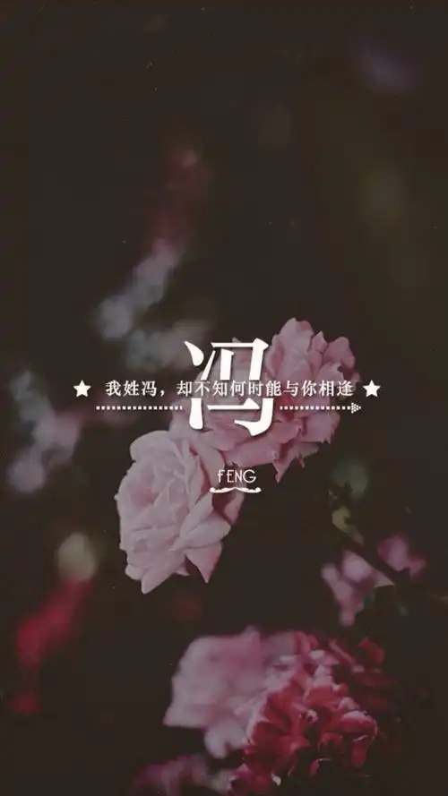 (by拖沓囍天王)姓氏壁纸-我姓冯 - 堆糖,美图壁纸兴趣社区