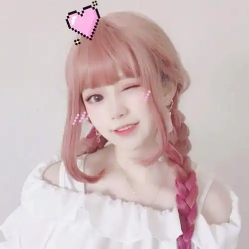 清纯靓丽麻花辫妹子_可爱女生头像图片_扣扣居