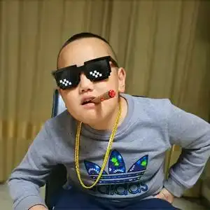 儿童大金链子道具塑料网红大金链子土豪假金粗项链婴儿金链子配饰