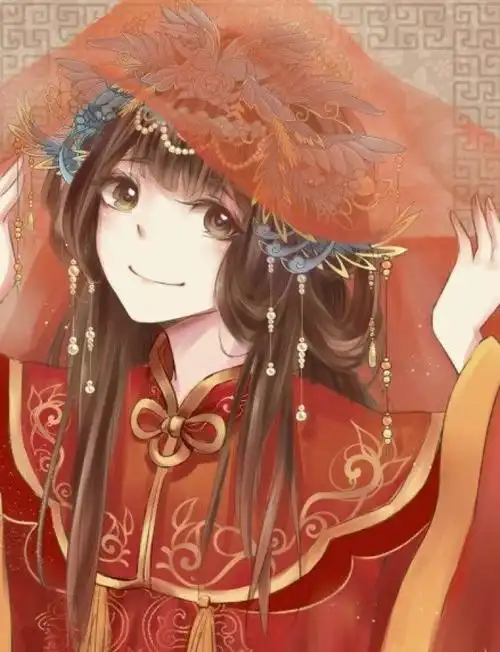 最美不过出嫁时,为君十里铺红妆,二次元古风嫁衣美人魅惑众生