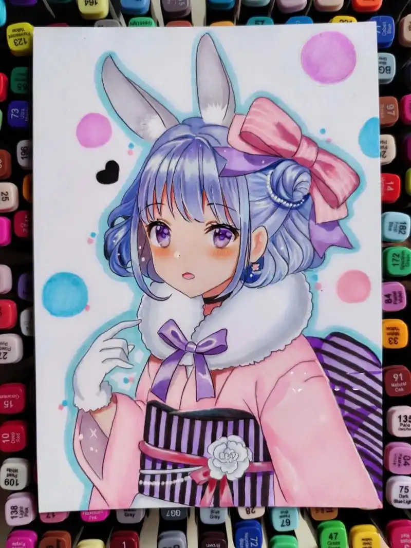 二次元动漫人物绘画步骤 同学们,我又又又来交作业了～ 两三个小时画