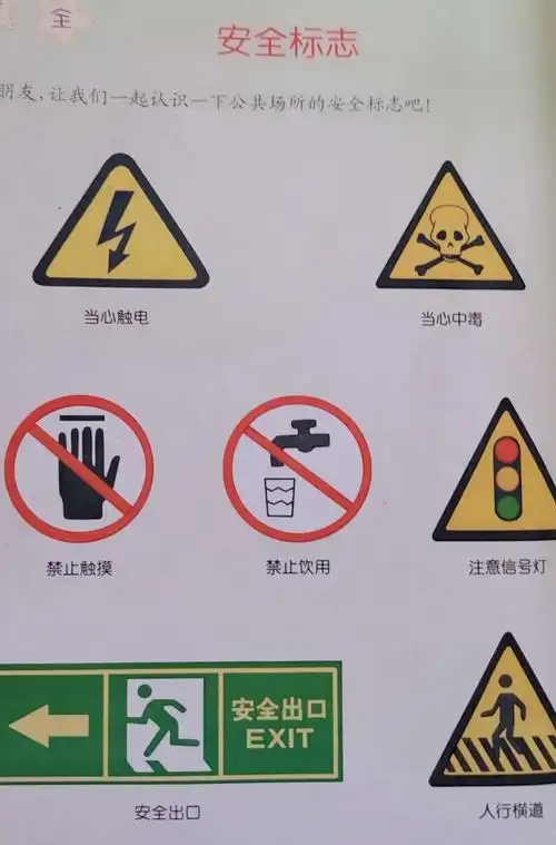 认识一些生活中的常见标志.
