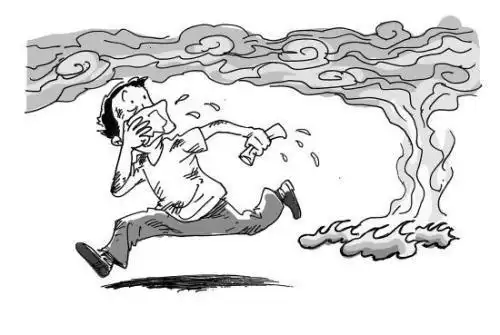 火的浓烟简笔画