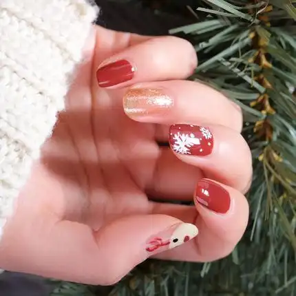 paasee指甲油免烤快干网红持久可撕拉指甲油套装2020红色圣诞美甲