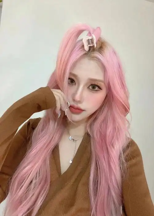 仙气十足超级可爱贈显白发色仙女发色粉色头发还是忍不住漂了头发给