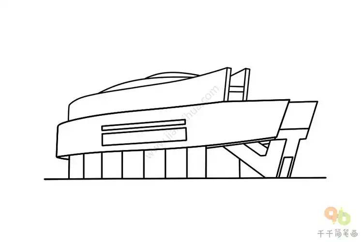 北京汽车博物馆简笔画