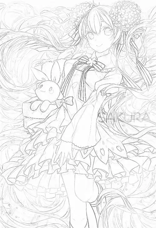 动漫线稿及橡皮章素材