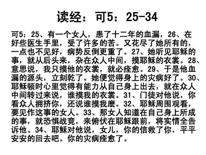 十二年血漏妇人得医治ppt