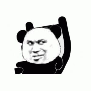 熊猫头坐摇摇椅 gif