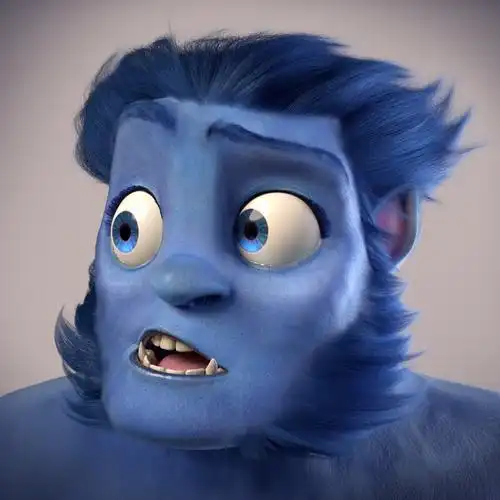 我在业余时间做的个人项目,灵感来自兰迪毕晓普的x战警野兽设计.