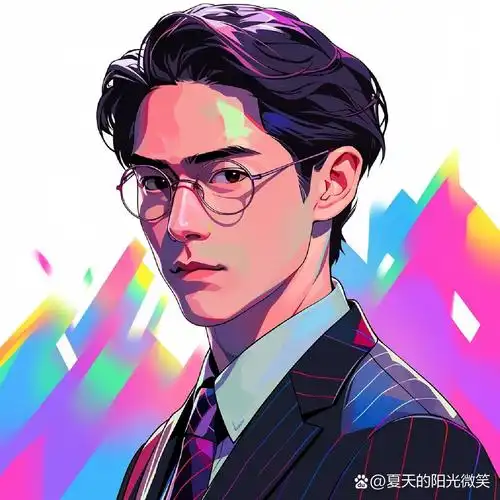 酷酷的眼镜男生头像