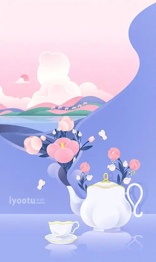 春季春天创意鲜花唯美插图插画矢量海报设计源文件_ai