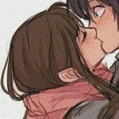 亲吻情侣头像动漫高清一对两张的动漫情侣浪漫亲吻头像图片